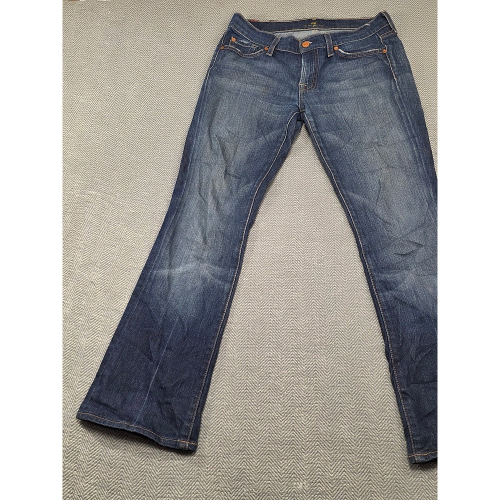 7 For All‎ Mankind Womens Bootcut Jeans Dark Wash U075NJ080U-470S Size 27